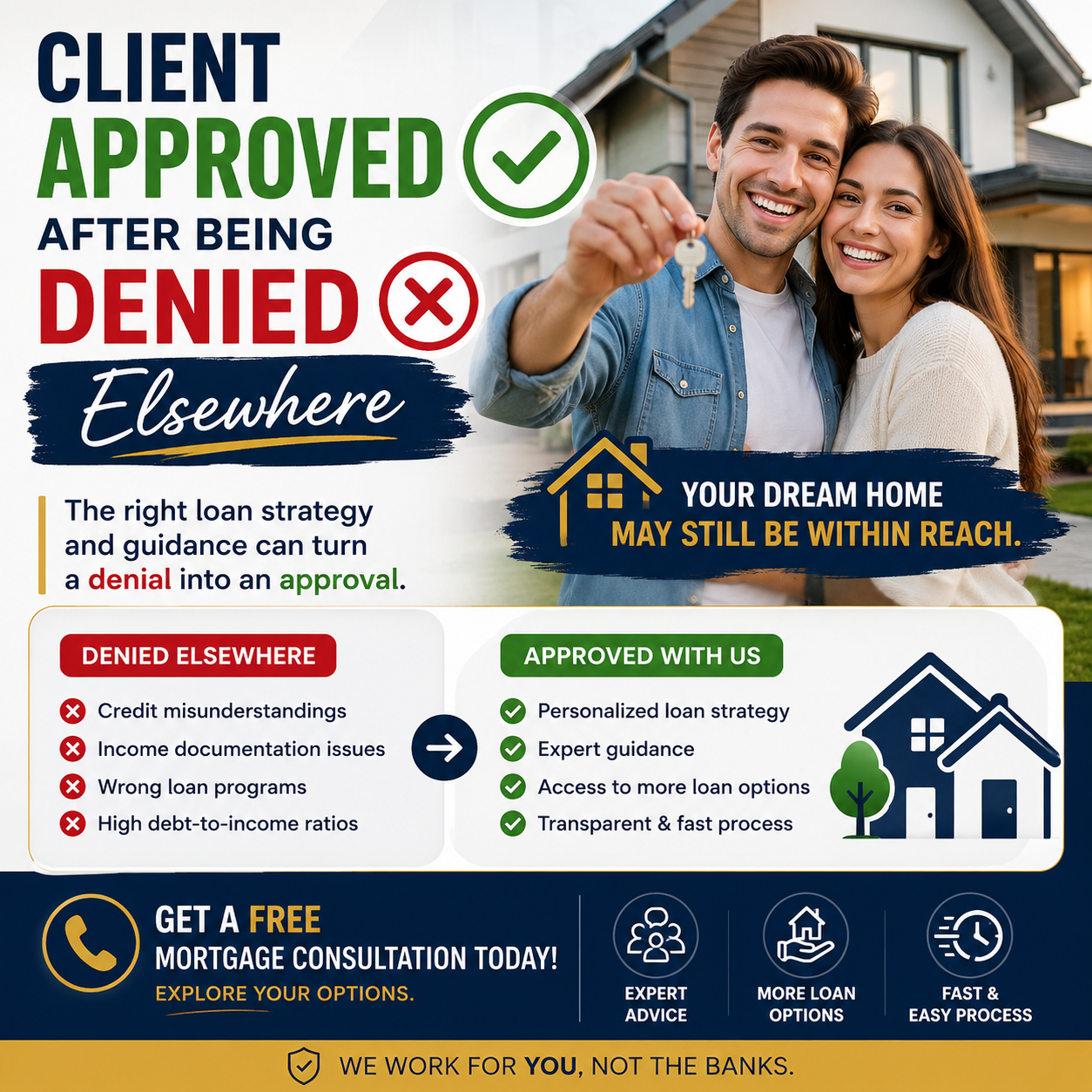  Denied by another lender? Don’t give up yet.